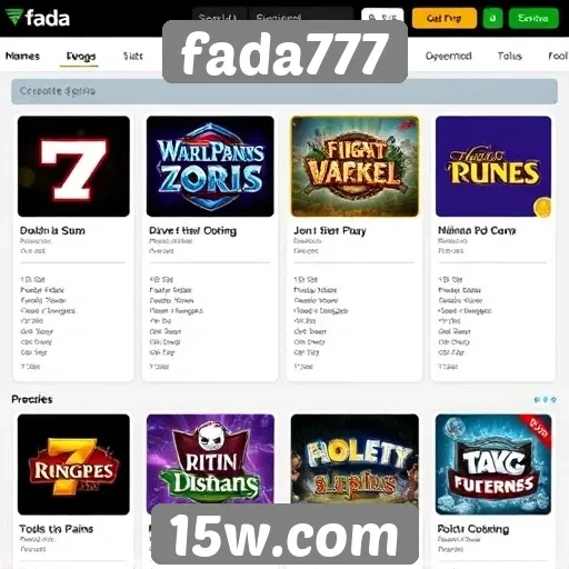 Análise dos jogos populares no site fada777